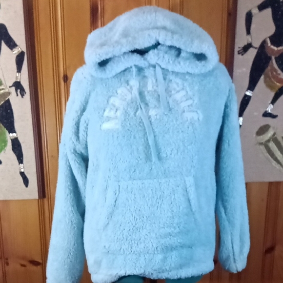 Aeropostale Sky Blue Fuzzy Hoodie - Picture 1 of 3
